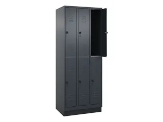 dubbeldekse locker,HxBxD 1950x750x500mm,3x2vak.,vak B 250mm - 2