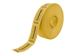 Consumptiebon Combicraft 57x30mm 2-zijdig 2x1000 stuks geel