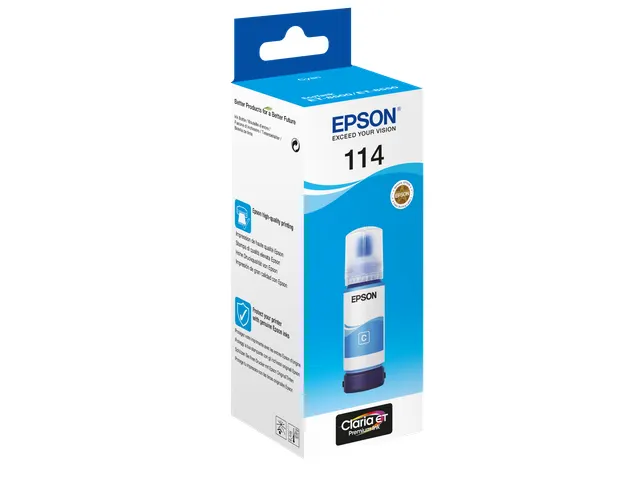 114 EcoTank Cyan ink bottle