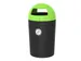 Poubelle Metro Dome 100L Noir/Vert