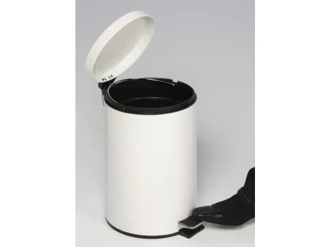 pedaalemmer,3l,HxØ 270x170mm,binnenbak kunststof,romp staal wit