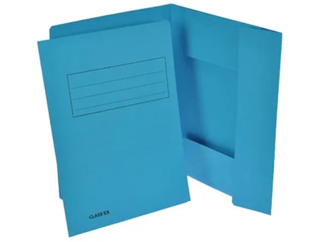Dossiermap 3 Kleppen Turkoois A4 250 Gram