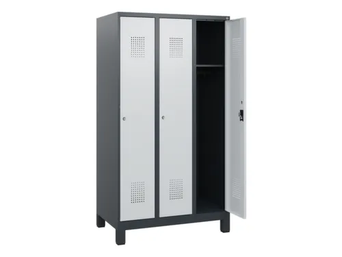 schoollocker,HxBxD 1630x900x500mm,3vak,vak B 300mm,cil.-slot,voeten