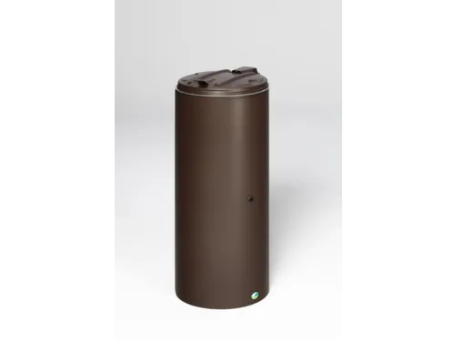 afvalbak,80l,HxBxD 895x390x420mm,romp staal donkerbruin