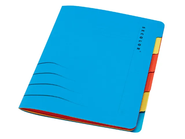 Sorteermap Jalema Secolor sixtab A4 6 vaks blauw karton