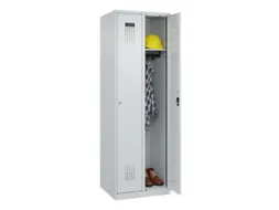 locker,HxBxD 1850x600x500mm,2vak,vak B 300mm,cil.-slot,staand op vloer