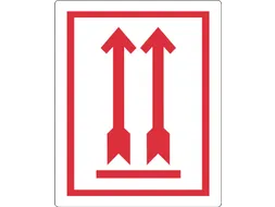 Etiket Rood Pijl Omhoog 74x105mm rol 500 Stuks