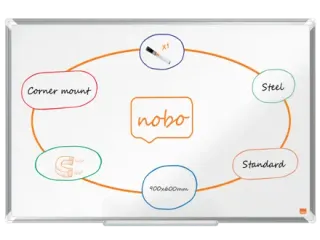 Whiteboard Nobo Premium Plus 60x90cm staal - 1