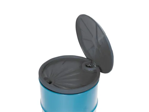 trechter,v. 200l vat,Ø 580mm,m. deksel,HDPE