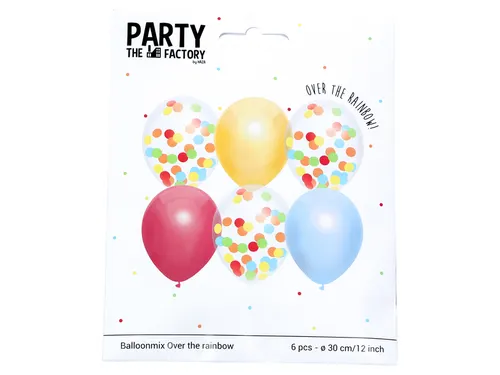 Ballonnen Haza Over The Rainbow 30cm 6 stuks assorti