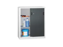schuifdeurkast,HxBxD 1200x1000x600mm,RAL7035,front RAL7016