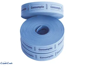 Consumptiebon Combicraft 57x30mm 2-zijdig 2x1000 stuks blauw - 2