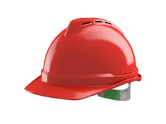 MSA V-Gard 500 veiligheidshelm, ABS, rood, per stuk, geventileerd