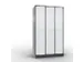 armoire multicases,corps RAL7021,face avant RAL7035