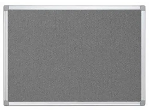 Textielbord Met Aluminium Frame 60x45cm Grijs Incl. Montagemateriaal