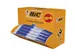 Balpen Bic Atlantis classic grip clic medium blauw 30+6 Gratis