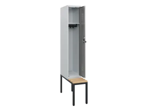 locker met bank,HxBxD 1950x300x815mm,1vak,vak B 300mm,draaigrendel