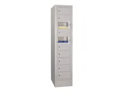 Vakken-/sorteerkast 1850x400x500 1x10 Vakken Ral7035 Front Ral7035