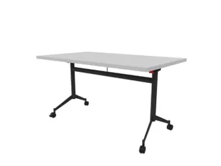 klaptafel,HxBxD 750x1400x800mm,hoekig,T-voet donkergrijs,ovale buis - 1