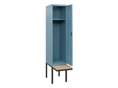 locker met bank,HxBxD 1950x400x815mm,1vak,vak B 400mm,cilinderslot