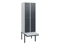 Dubbeldekse dekenkist,HxBxD 1950x600x815mm,2x2vak.,vak B 300mm