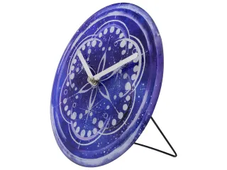 Tafelklok Nextime dia 20cm indigo glas Cosmo Indigo Tafel - 3