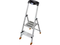 trapladder,eenzijdig,2 XXL treden,balk L 1m,aluminium