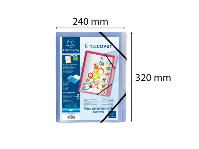 Sorteermap PP Kreaco ver 3 klep 8 vak ass