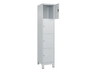 lockerkast,HxBxD 1950x400x500mm,1x4vakken,vak B 400mm,cil.-slot,voeten - 1