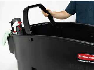Mega Brute Mobiele Afvalverzamelaar Rubbermaid Zwart - 2