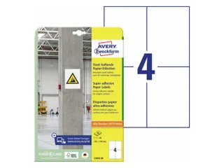 Avery Zweckform L7876 Sterk klevende etiketten A4 105x148mm 80 stuks - 1