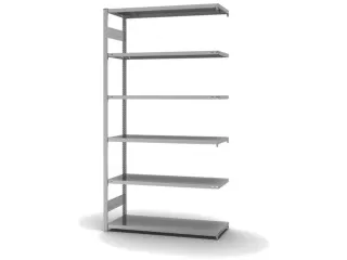 magazijnstelling,aanbouwveld,HxBxD 2500x1310x535mm,vakl. 185kg - 2