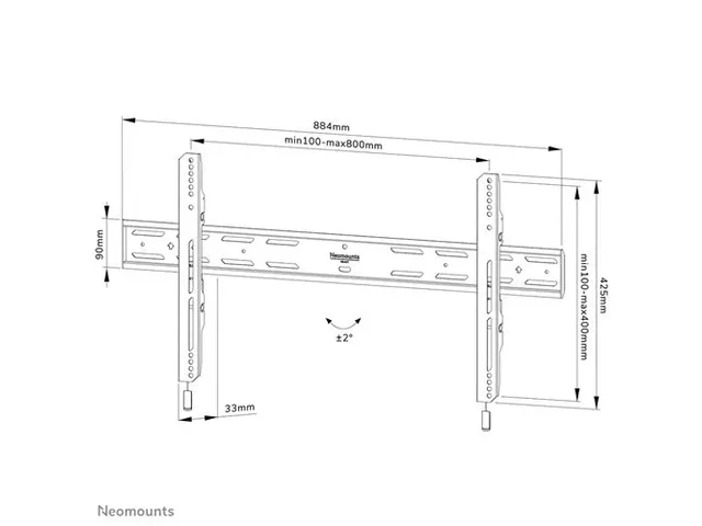 Wandsteun Select TV 43-98 Inch Zwart WL30S-850BL18