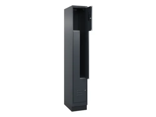 Z-garderobekast,HxBxD 1950x300x500mm,vak B 150/300mm,cil.-slot,sokkel