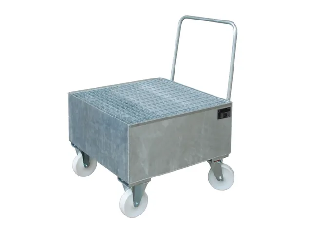 Mobiele Opvangbak Hxbxd 615X800X800Mm 1X200L Staand Verzinkt