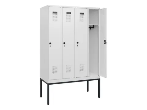 schoollocker,HxBxD 1950x1200x500mm,4vak,vak B 300mm,draaigrendel