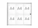 Binnenvitrine wand MAULextraslim whiteboard 6xA4 met slot