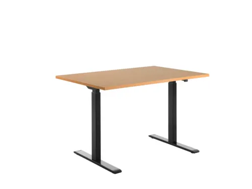 Elektrisch ihv bureau,HxBxD 700-1200x1200x800mm,blad beuken