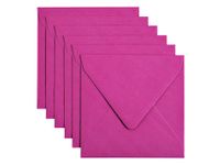 Envelop Papicolor 140x140mm Felroze Gegomd
