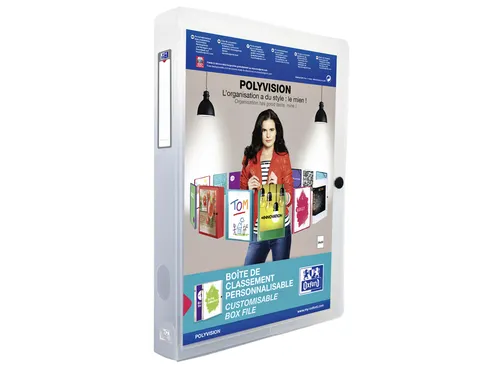 Verzamelbox Oxford Polyvsion A4 40mm Insteektas Transparant PP