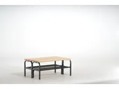 omkleedbank,LxD 1015x700mm,houten lijst,frame poedercoat.,RAL7016