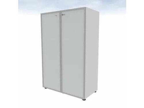 Vitrinekast Hxbxd 1310x860x450mm 3 Oh Wit
