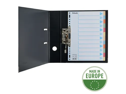Tabbladen Esselte Premium A4 12-delig karton 23-rings assorti