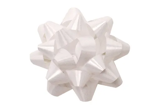 Rozetten polyband Kangaro 60mm wit, 25 stuks in doos