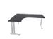 bureau in vrije vorm,HxBxD 740x1800x1600mm,vrije vorm,CC-zwart