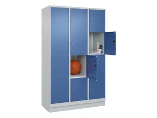 lockerkast,HxBxD 1950x1200x500mm,3x4vakken,vak B 400mm,cil.-slot - 1