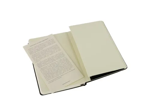 Notitieboek Moleskine pocket 90x140mm blanco hard cover zwart