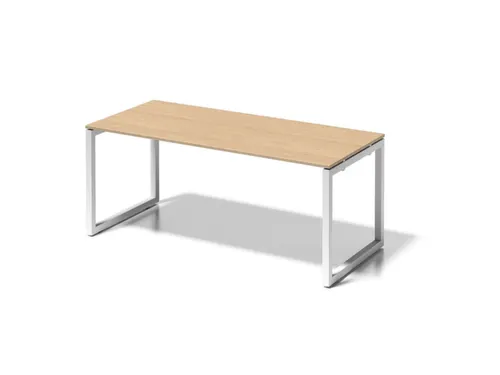 bureau,HxBxD 740x1800x800mm,blad esdoorn,sledeframe verkeerswit