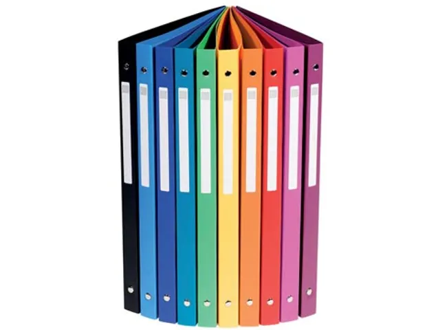 ringmap A4 ondoorschijnend PP 4 ringen assorti