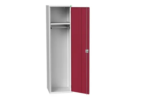 Lockerkast 2000x525x550mm 1 vak, vleugeldeur, RAL7035 + RAL3004